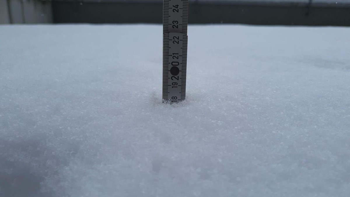 Record de neige à Fribourg ce 2 avril 2022.