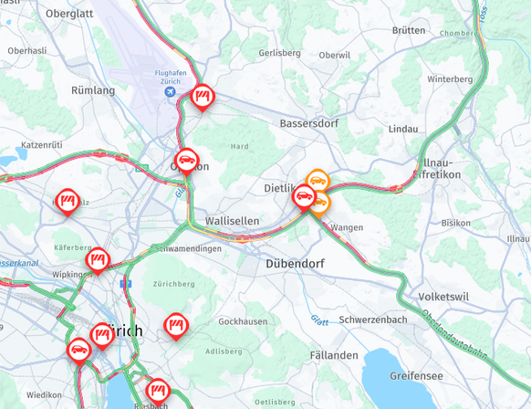 Am Mittwochmorgen staute sich der Verkehr auf der A1.
