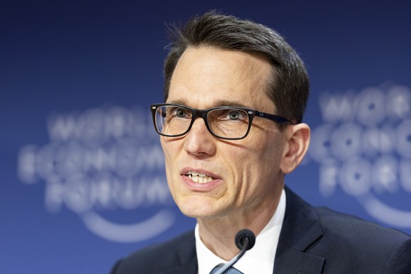 epa11847262 Martin Schlegel, Chairman of the Governing Board of Swiss National Bank (SNB), during the 55th annual meeting of the World Economic Forum (WEF), in Davos, Switzerland, 23 January 2025. EPA ...