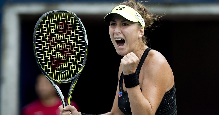 Gewohntes Bild: Belinda Bencic kann auch bei ihrer Auftakt-Partie in&nbsp;Cincinnati gegen Angelique Kerber&nbsp;jubeln.