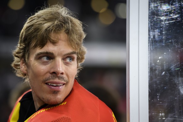 Biel?s Goalkeeper Jonas Hiller, pictured during the Champions Hockey League round of 1 match between Switzerland&#039;s EHC Biel-Bienne and Norway&#039;s Frisk Asker, at the Tissot Arena in Biel, Swit ...