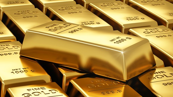 Gold Goldbarren Symbolfoto