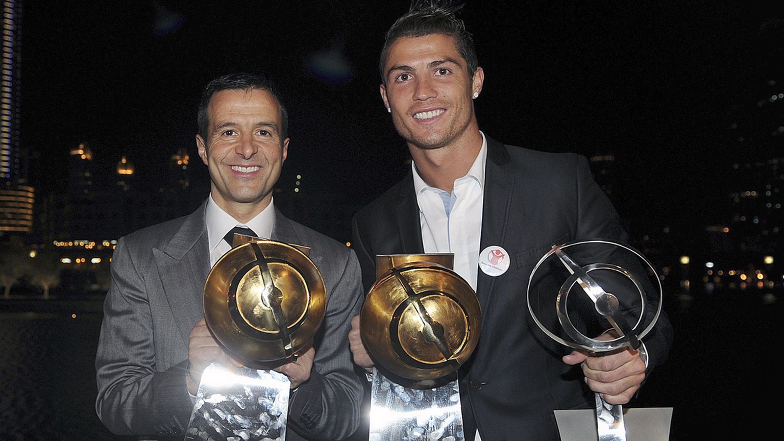 Der Berater und sein berühmtester Klient: Jorge Mendes (links) mit Cristiano Ronaldo.