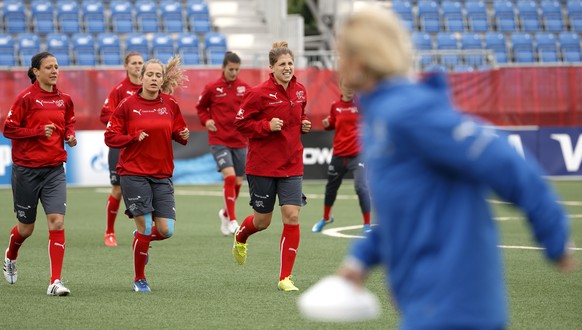 Richtig angenehm war's beim Training in Edmonton nicht.