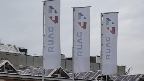 Der Berner Sitz des bundeseigenen Ruestungskonzerns RUAG AG, am Dienstag, 25. Februar 2025 im Wylerquartier in Bern. (KEYSTONE/Alessandro della Valle)