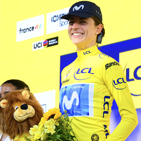 reusser (marlen) - (sui) - movistar - 51 CYCLISME TOUR DE FRANCE FEMININ 2026 2026 GEVREY-CHAMBERTIN DIJON FRANCE 04 08 2026 GARNIER ETIENNE peluche lyon LCL France GermanyxJapanxUKxFrancexBelgiumxOUT ...