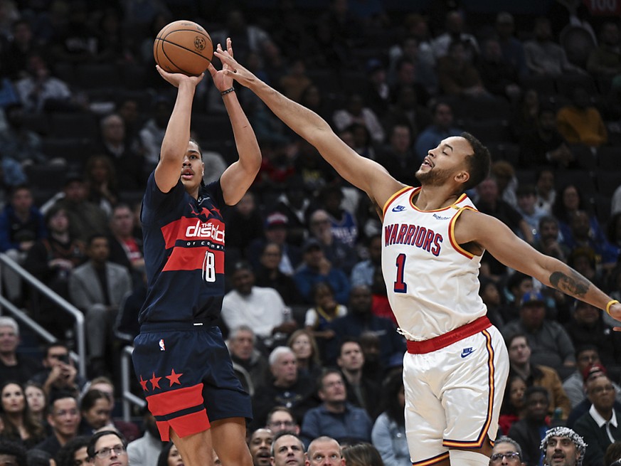 Kyshawn George (18) a r�ussi 20 points lundi face aux Warriors