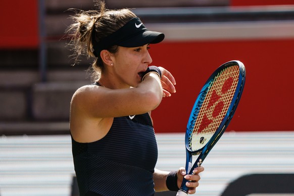 epa09288825 Belinda Bencic of Switzerland during the final against Ludmilla Samsonova of Russia at the Women&#039;s Bett1 Open WTA 500 tennis tournament in Berlin, Germany, 20 June 2021 EPA/CLEMENS BI ...