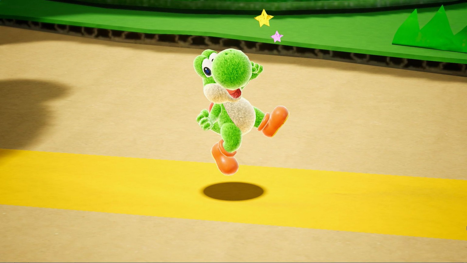 Das Strahlen in Yoshis Gesicht überträgt sich auch schnell auf den Spieler.