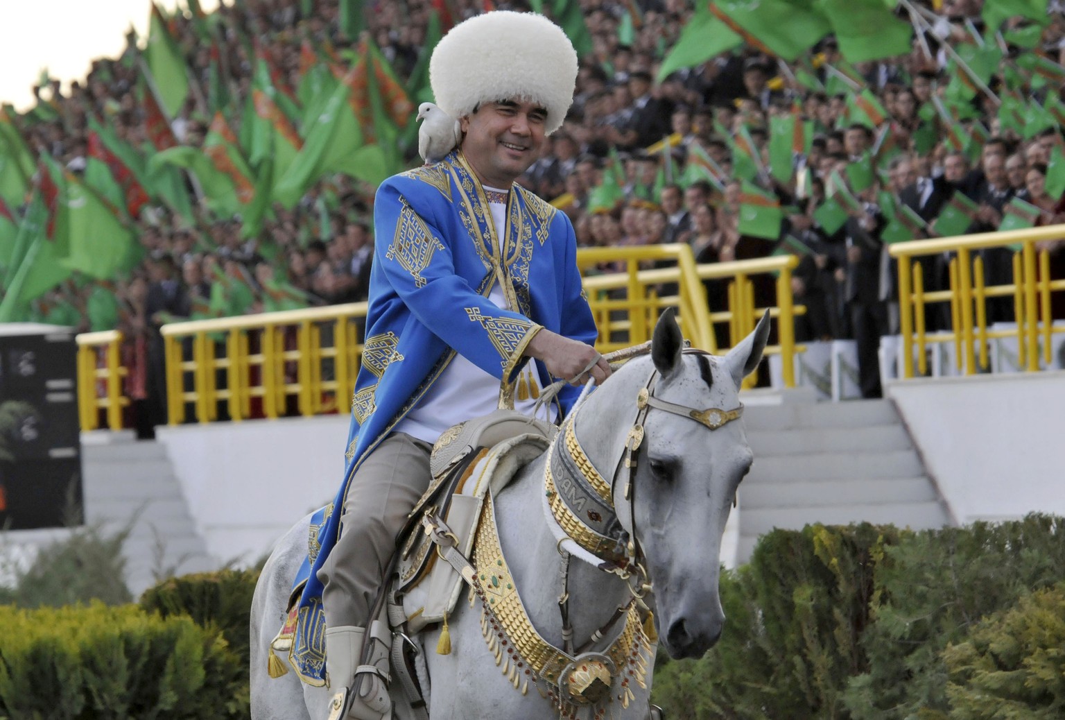 Präsident Gurbanguly Berdymuchammedow gilt als Pferdenarr.