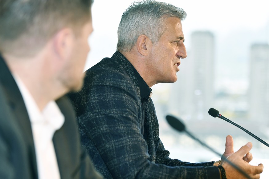 Der Schweizer Fussball Nationaltrainer Vladimir Petkovic an einer Medienkonferenz zur Kaderbekanntgabe der kommenden Laenderspiele in Zuerich am Freitag, 8. November 2019 (KEYSTONE/Walter Bieri)