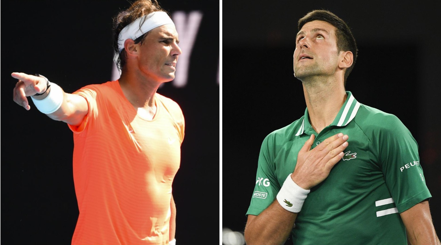 Novak Djokovic und Rafael Nadal am Australian Open 2021