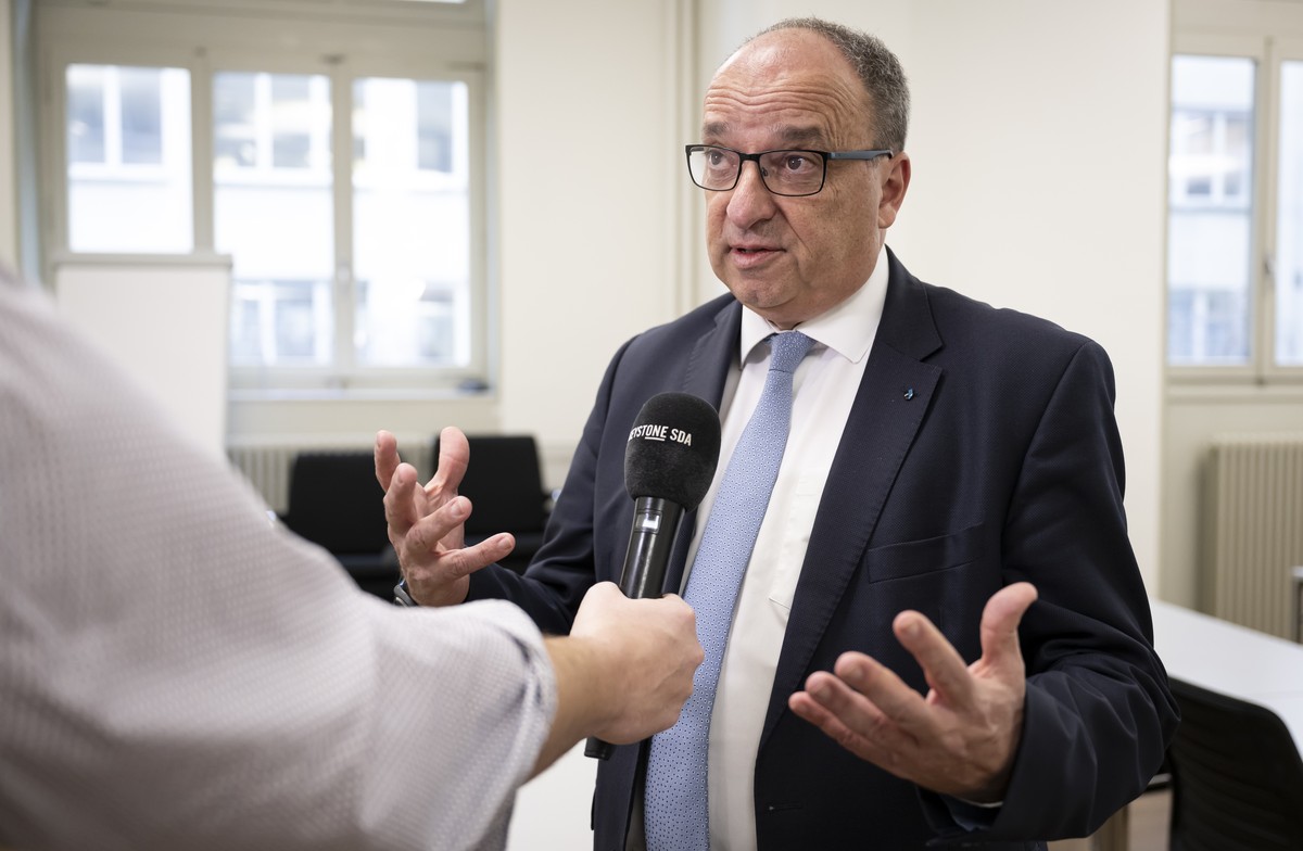 Markus Dieth, Praesident der Konferenz der Kantonsregierungen (KdK) und Landammann AG, im Interview kurz vor einer Medienkonferenz der Konferenz der Kantonsregierungen (KDK) ueber die Stellungnahme de ...