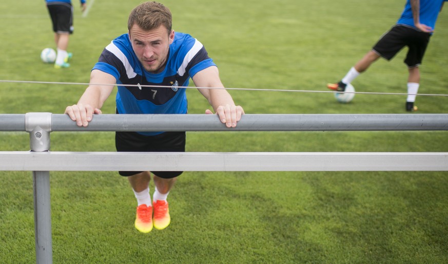 Runar Mar Sigurjonsson im Training von GC anlaesslich des morgigen Qualifikationsspiel der UEFA Europa League Grasshopper Club Zuerich gegen Apollon Limassol FC, aufgenommen am Mittwoch 27. Juli 2016  ...