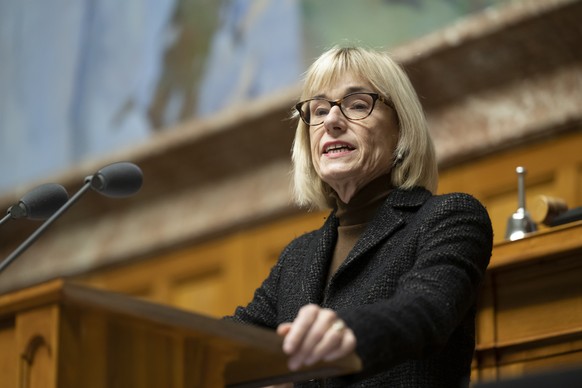 Ruth Humbel, Mitte-AG, spricht waehrend der Wintersession der Eidgenoessischen Raete, am Mittwoch, 14. Dezember 2022 im Nationalrat in Bern. (KEYSTONE/Anthony Anex)