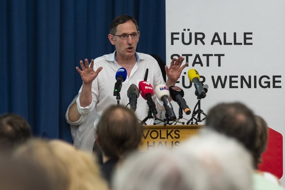 Mario Fehr, Regierungsrat SP, spricht an der Ausserordentlichen Delegiertenversammlung der SP Kanton Zuerich, im Volkshaus, in Zuerich, am Dienstag, 29. Mai 2018. Die Delegierten der SP Kanton Zuerich ...