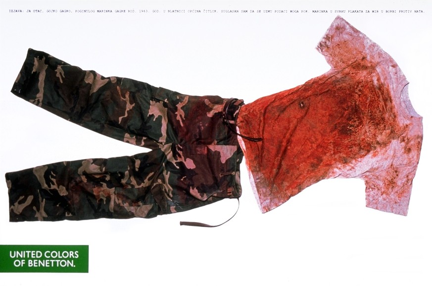 benetton werbung blut bosnien