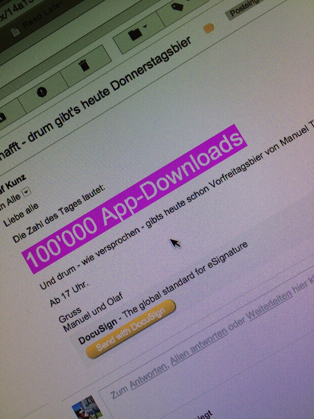 100'000 App-Downloads watson History Porn
