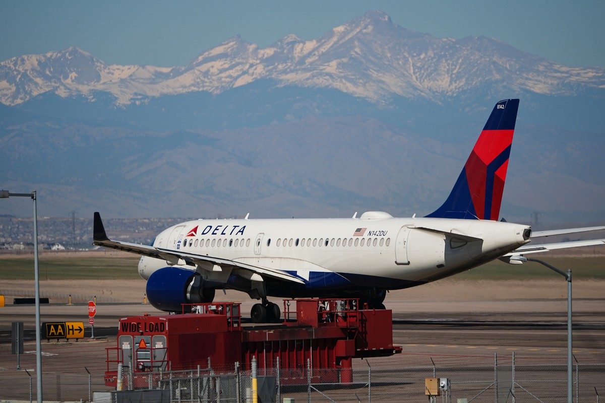 FILE - A Delta Airlines jetliner taxis to a runway for take off from Denver International Airport, March 20, 2026, in Denver. (AP Photo/David Zalubowski, File)
delta airlines,denver international airp ...
