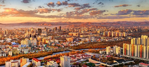 Ulaanbatar in der Mongolei ist die kälteste Hauptstadt der Welt.