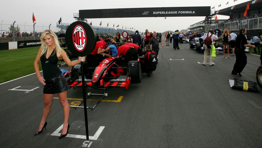 Robert Doornbos NED AC Milan Superleague Formula, Donington Park, England, Sunday 31 August 2008. ACHTUNG AUFNAHMEDATUM GESCH