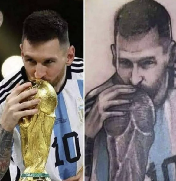 Die lustigsten Fails der Woche: Tattoo von Messi, der Pokal küsst