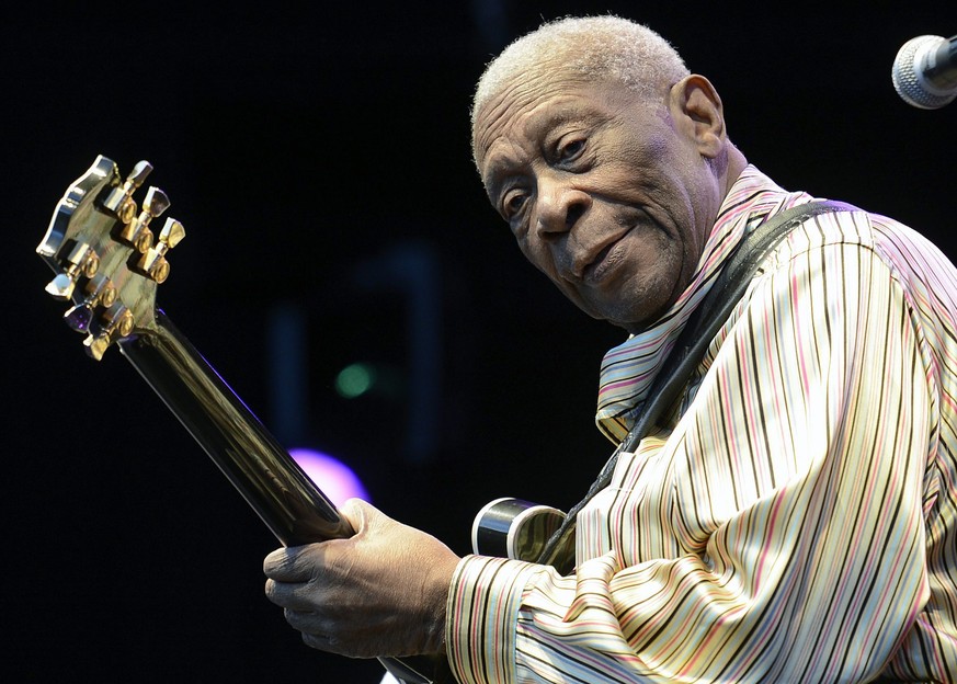 Blueslegende B.B. King während eines Konzerts am Live at Sunset in Zürich (2012).