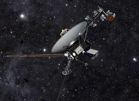 This artist rendering released by NASA shows NASAs Voyager 1 spacecraft barreling through space. The space agency announced Thursday, Sept. 12, 2013 that Voyager 1 has become the first spacecraft to  ...