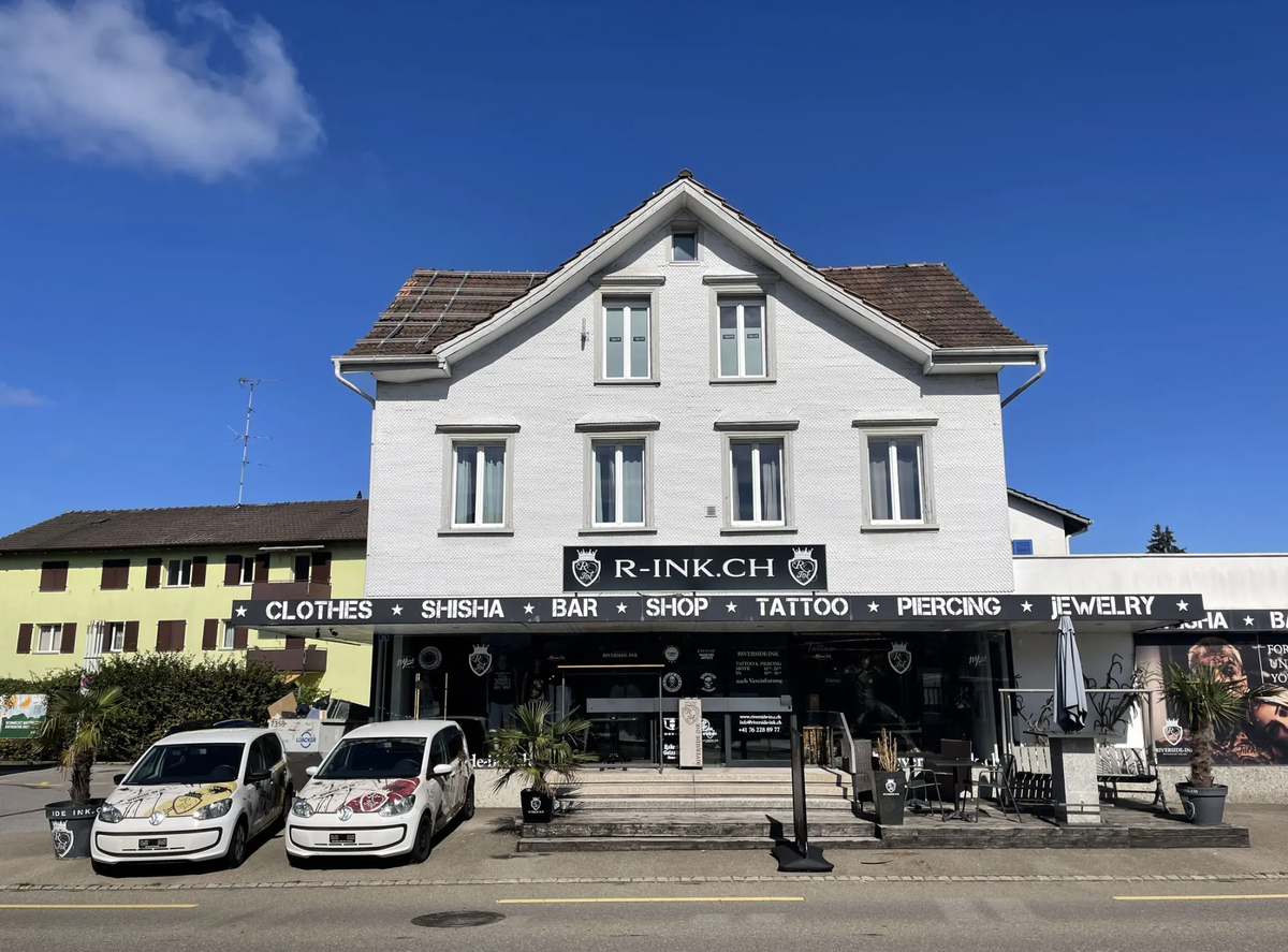 Le studio de tatouage Riverside-Ink à St. Margrethen.