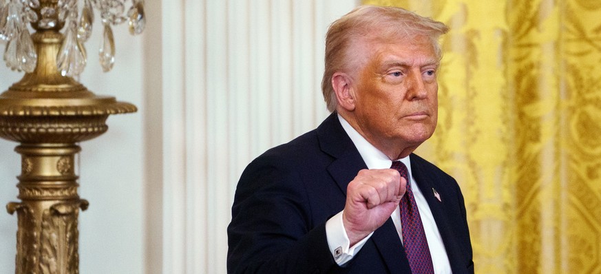 epa11985965 US President Donald Trump attends a Greek Independence Day celebration event at the White House in Washington, DC, USA, 24 March 2025. EPA/WILL OLIVER