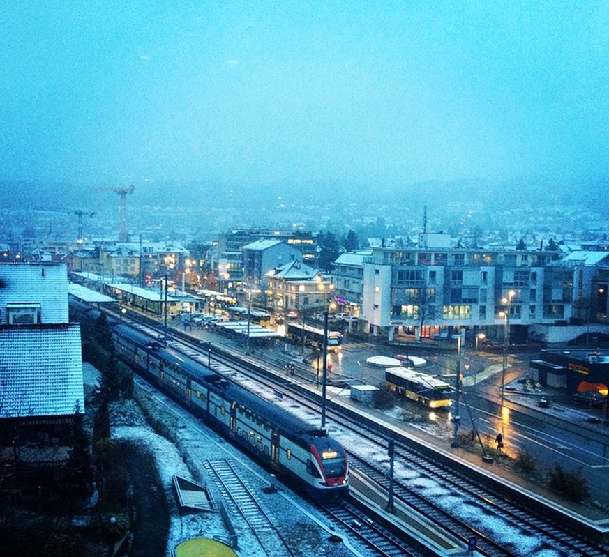 9. Dezember 2014: Zürich zart schneebedeckt.