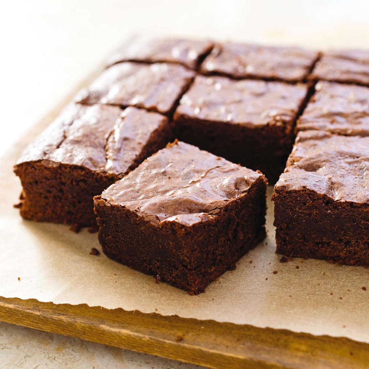 This undated photo provided by America's Test Kitchen in April 2019 shows Fudgy Brownies in Brookline, Mass. This recipe appears in the cookbook "The Perfect Cookie." (Carl Tremblay/Ame ...