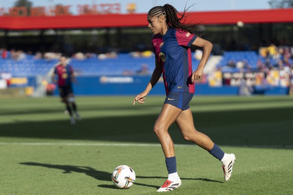 FC Barcelona, Barca v Deportivo Abanca - Liga F Sydney Schertenleib plays during the MATCHDAY 28 Liga F match between FC Barcelona and Deportivo Abanca at Estadi Johan Cruyff in Barcelona, Spain, on M ...