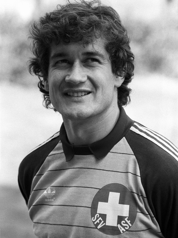 Erich Burgener, Torhueter der Schweizer Fussball-Nationalmannschaft, aufgenommen im Jahr 1978. (KEYSTONE/Str)