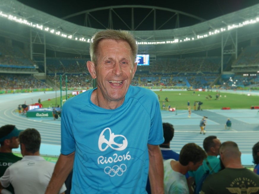 Graham Crouch dort, wo er sich am wohlsten fühlt: Im Leichtathletikstadion.