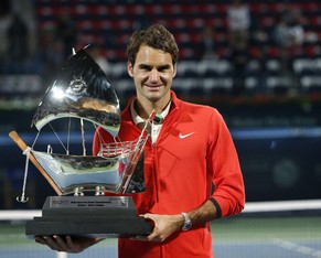 Roger Federer kam mit dem Turniersieg in Dubai im Gepäck in die USA – die Trophäe war aber wohl nicht dabei.