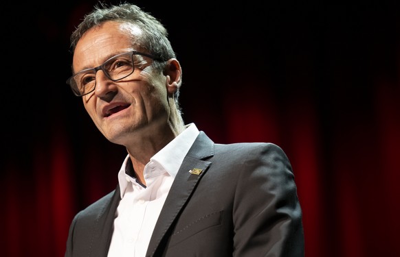 Christoph Seiler, Praesident Swiss Athletics, spricht waehrend der Swiss Athletics Night, am Samstag, 19. November 2022 in Bern. (KEYSTONE/Anthony Anex)
