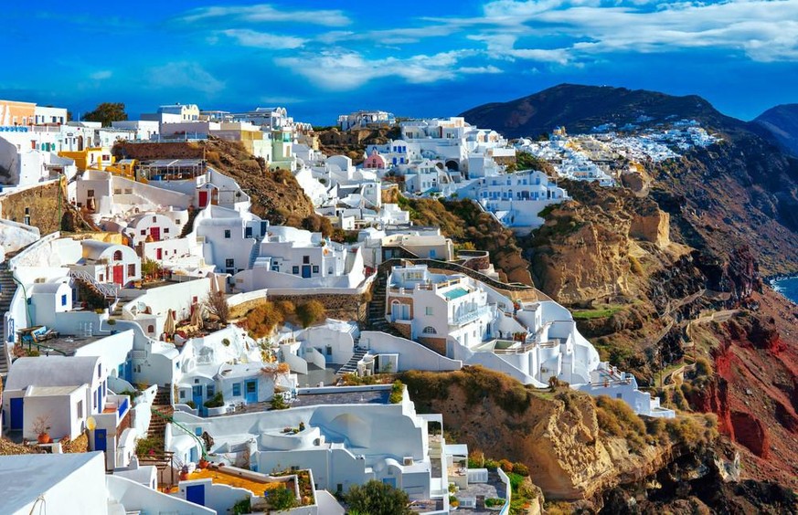 Die Griechen streichen ihre Häuser schon seit langer Zeit in weiss. Im Bild: Santorini.