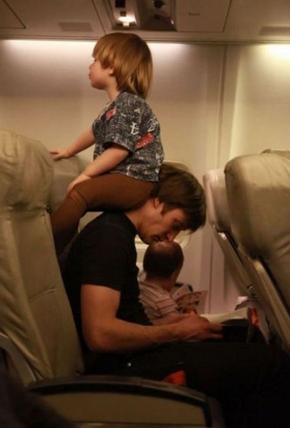 child on the plane