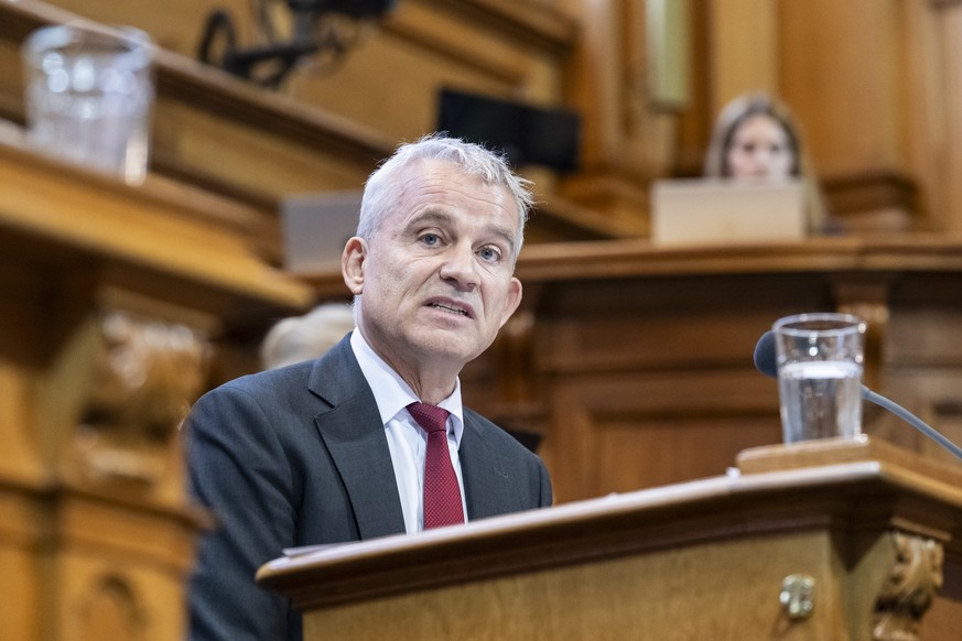 Bundesrat Beat Jans spricht waehrend der Debatte um das Vertragspaket mit der EU, Bilaterale III, an der Herbstsession der Eidgenoessischen Raete, am Dienstag, 29. September 2026 im Staenderat in Bern ...