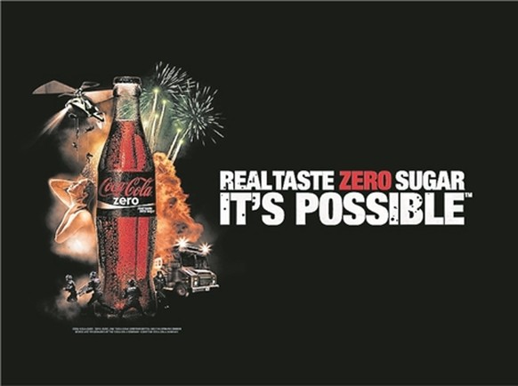 2007: Enfin! Avec Coca Zero un nouveau Coca sans calories sort sur le marché, qui a presque le même goût que le Coca original.