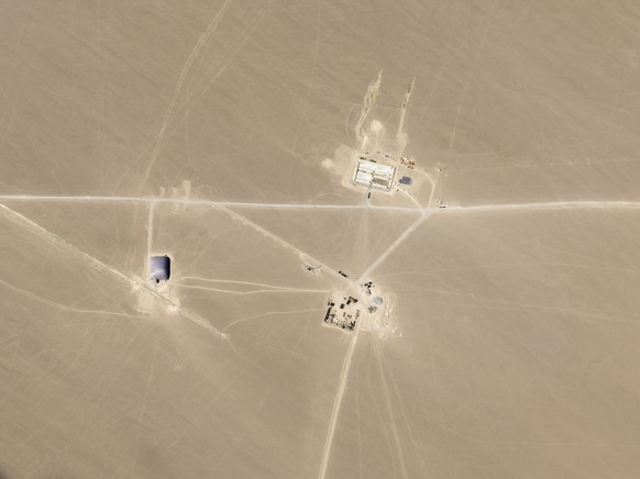 FILE - This July 25, 2021, satellite image provided by Planet Labs Inc. shows what analysts believe is construction on an intercontinental ballistic missile silo near Hami, China. The Pentagon says in ...