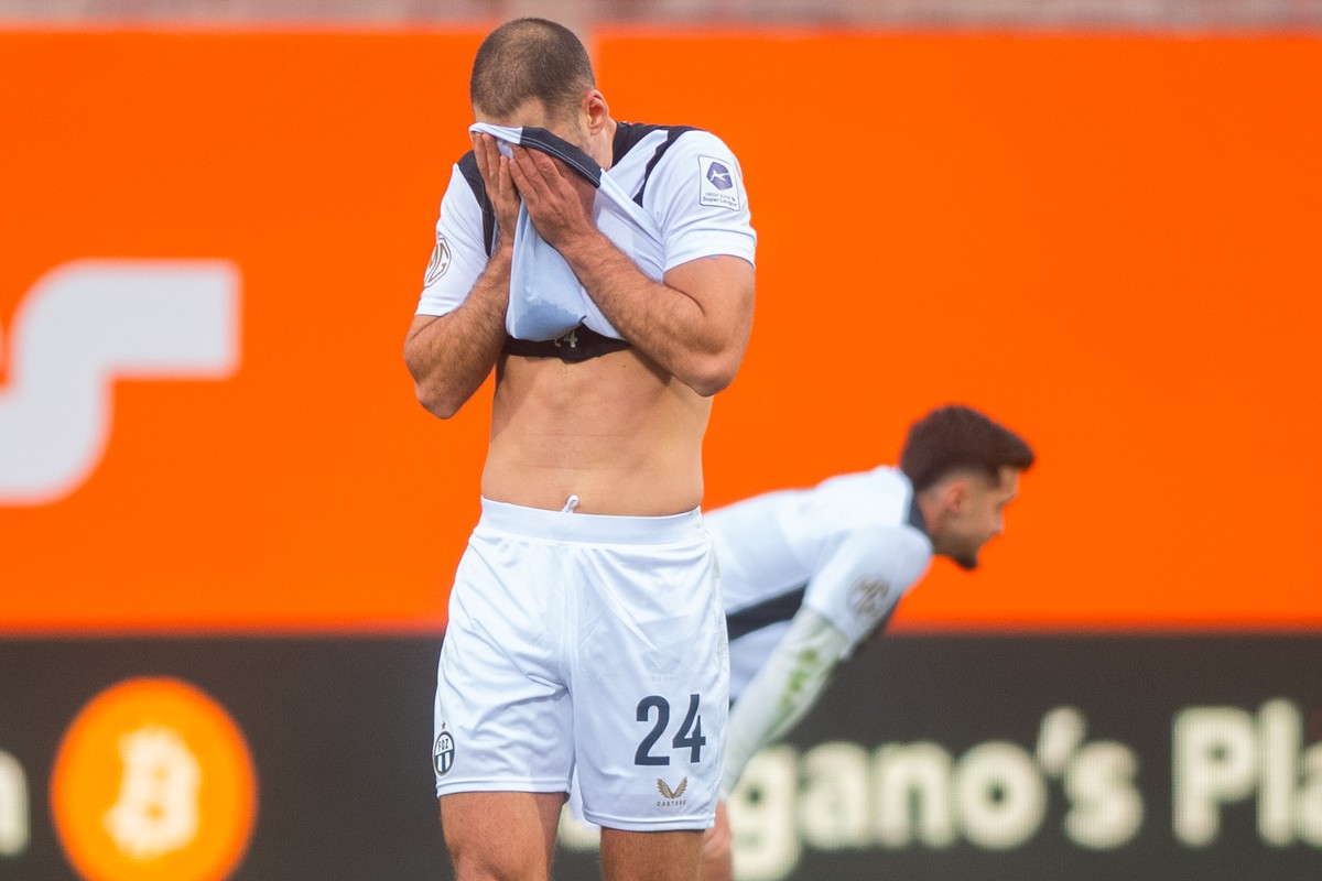 Nikola Katic (FCZ), during the Super League soccer match FC Lugano against FC Zurich, at the Cornaredo Stadium in Lugano, Sunday, November 24, 2024. (KEYSTONE/Ti-Press/Samuel Golay)