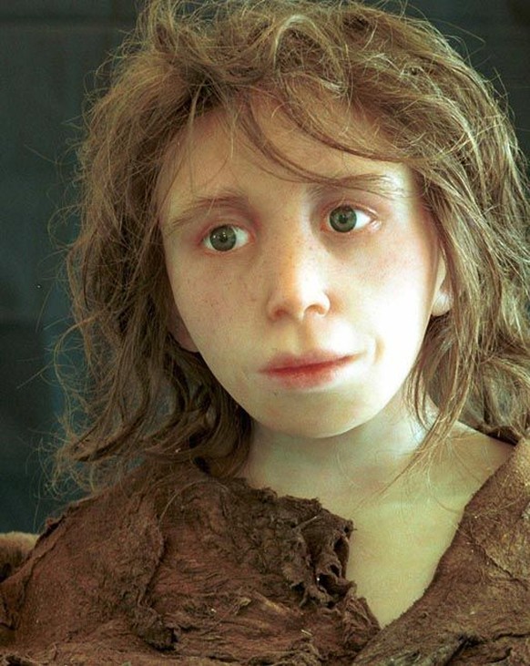 Neandertaler Mädchen Gesicht