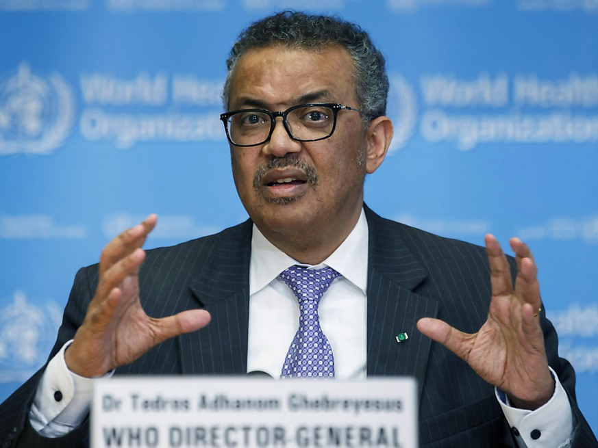 WHO-Generaldirektor Tedros Adhanom Ghebreyesus ruft zu mehr Tests auf das Coronavirus auf.