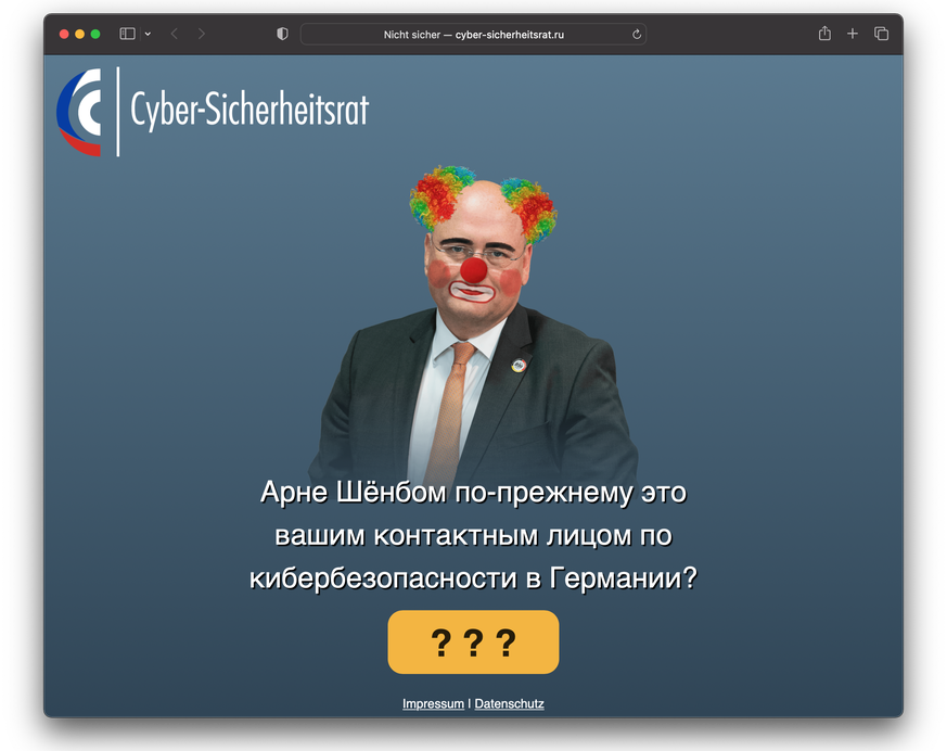 Website cyber-sicherheitsrat.ru weist auf fragwürdige Beziehungen des Chefs des Bundesamtes für Sicherheit in der Informationstechnik (BSI) hin.