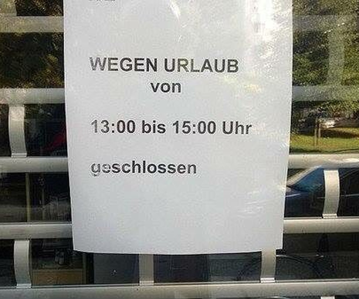 Deutscher Humor: Ferien Zettel