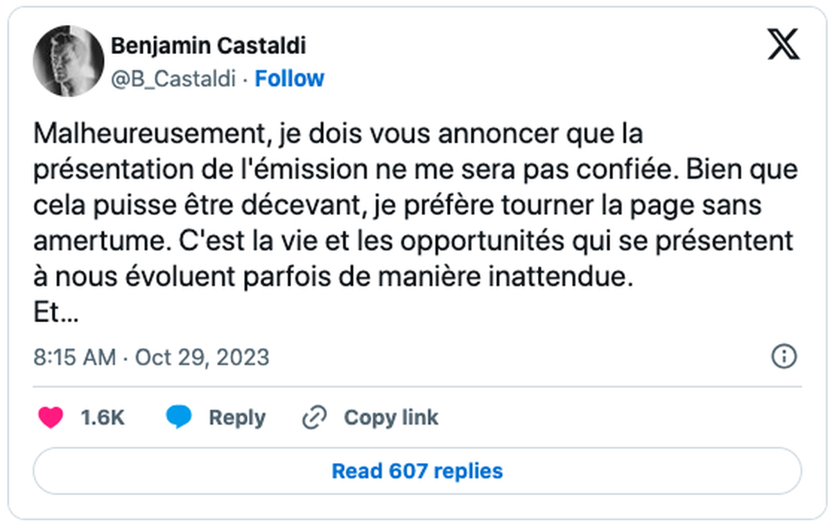 Secret Story: Benjamin Castaldi ne présentera pas l'émission