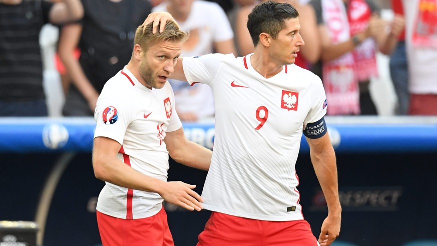 Die beiden bekanntesten Spieler der Polen: Lewandowski (rechts) und Blaszczykowski.