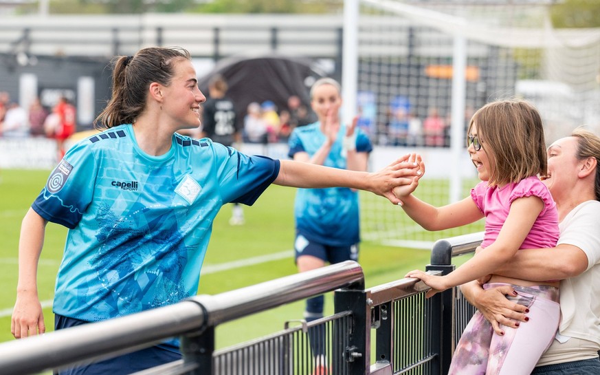 London, England, April 27th 2025: Barclays FA Women s Championship game between London City Lionesses and Durham at Hayes Lane in London, England. Barclays FA Women s Championship game between London  ...